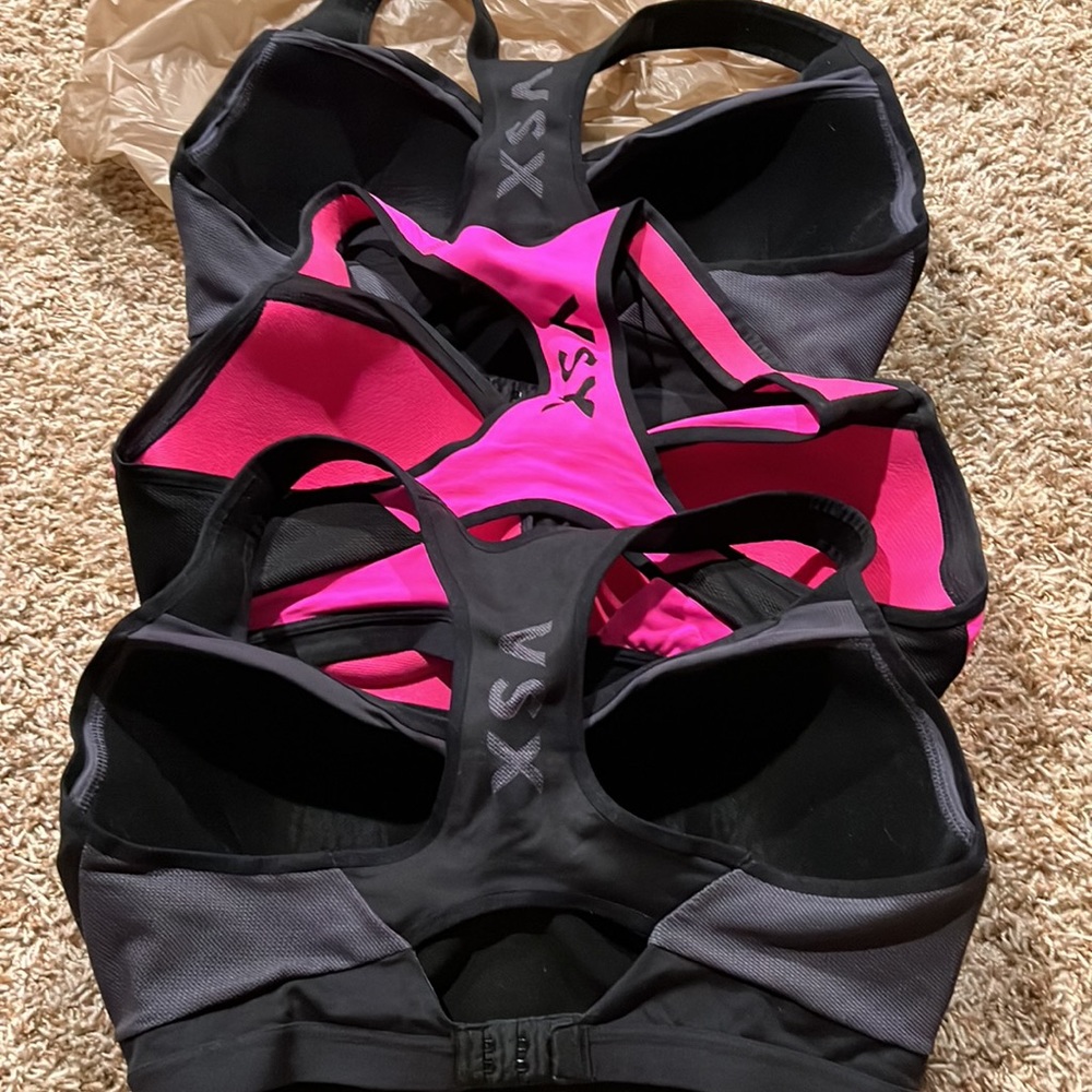 VSX Sport Bra 36DDD lot of 3 Used Like New